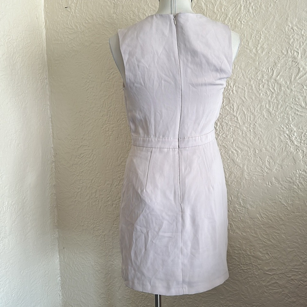 Topshop Pale Dove Gray Crossover Front Envelope Hem Dress  6 - Picture 16 of 16